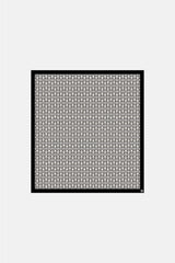 MAANKA MONOGRAM SILK SCARF BLACK